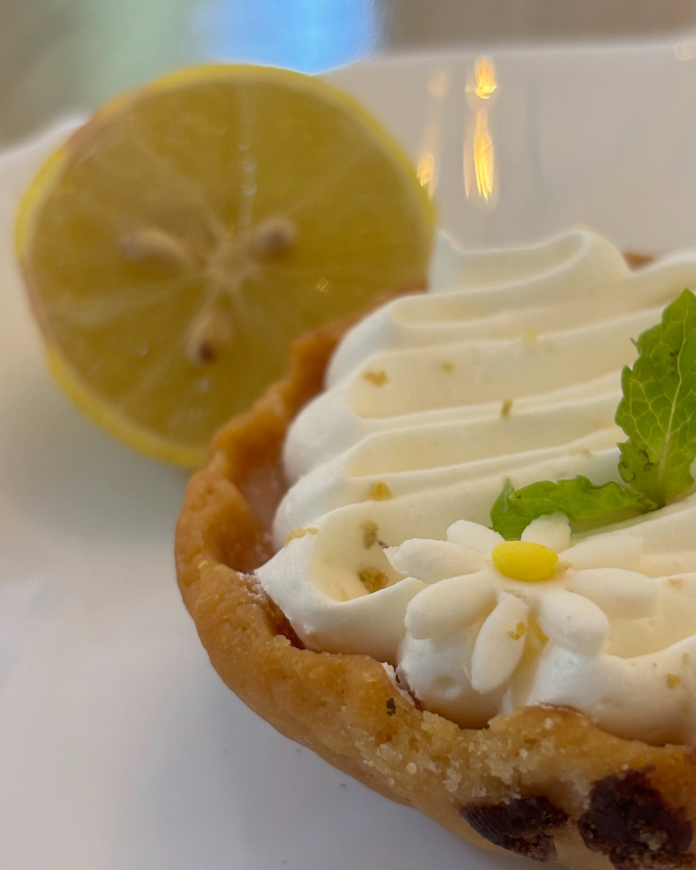 Lemon Tart dessert at Walk on Water