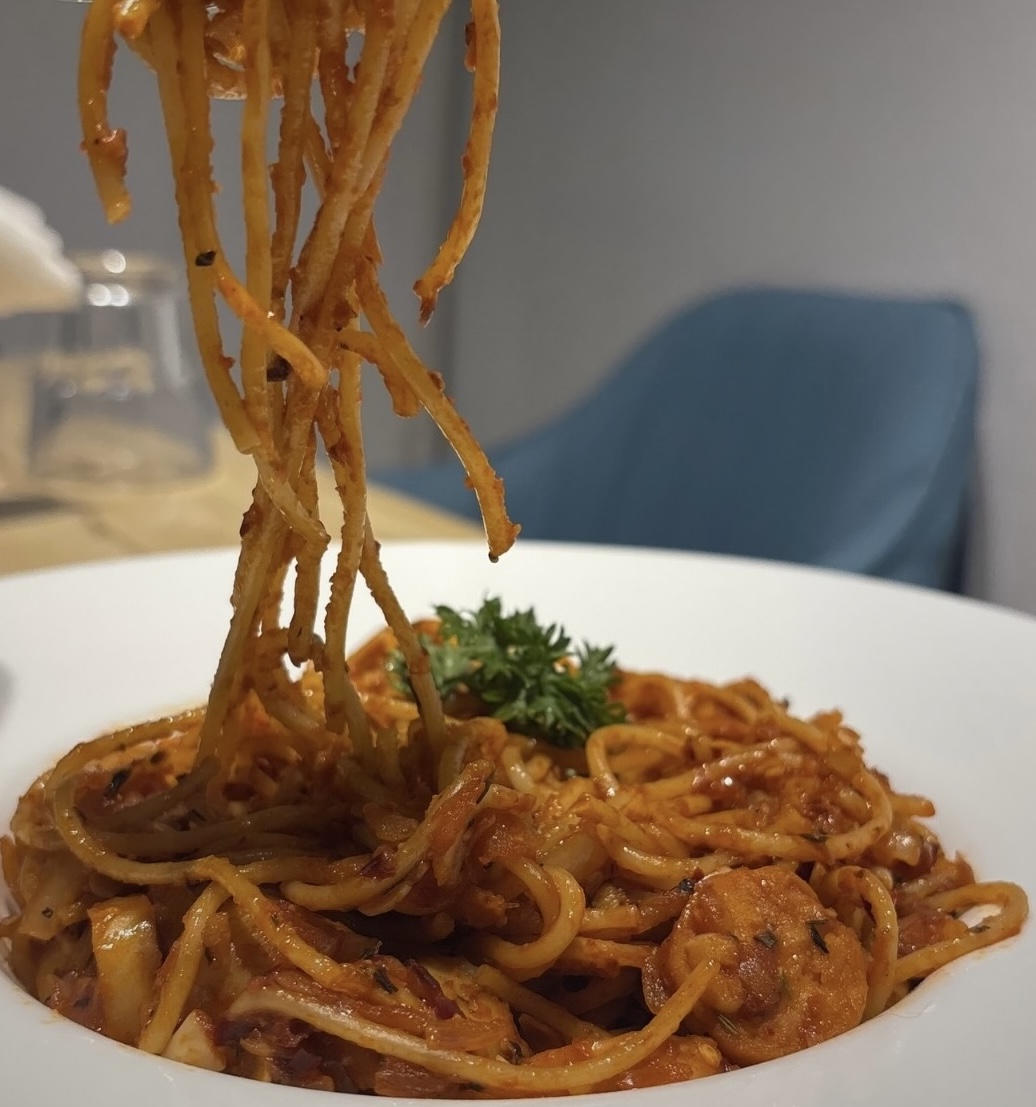 Pastas and warm sourdough at Walk on Water Cafe